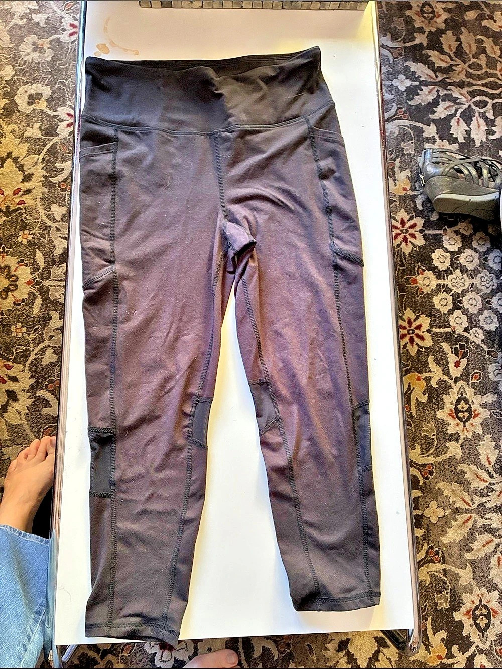 LuLaRoe Rise Black Leggings Size Large Like New